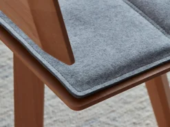 Sitzauflage für Holzbank Mirato, Länge 140 cm, 100% SSW - Filz Haselnuss