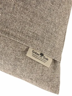 Sofakissen-Überzug, 35 x 60 cm, Wollstoff Tano Natur (79), mit verdeckter Knopfleiste
