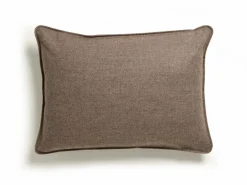 Sofakissen-Überzug Doppio, 55 x 80 cm, Wollstoff Tano Natur Dunkel (81)