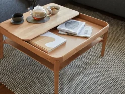 Sofatisch Alwy, 80 x 80 cm, Buche