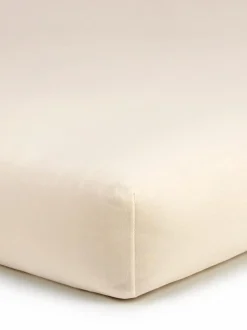 Spannleintuch ALIZA, natur, 90/100 x 200/220 x 22/28 cm, 97 % Baumwolle/3 % Elasthan, Jersey, GOTS, VEGAN