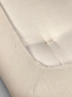 Spannleintuch ALIZA, natur, 90/100 x 200/220 x 22/28 cm, 97 % Baumwolle/3 % Elasthan, Jersey, GOTS, VEGAN