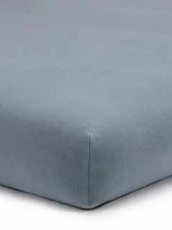 Spannleintuch ALIZA, taube, 90/100 x 200/220 x 22/28 cm, 97 % Baumwolle/3 % Elasthan, Jersey, GOTS, VEGAN