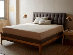 Spannleintuch CALVIN, natur, 80 x 200 x 19/35 cm, 70 % Baumwolle/30 % Hanf, GOTS