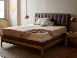 Spannleintuch CALVIN, natur, 80 x 200 x 19/35 cm, 70 % Baumwolle/30 % Hanf, GOTS