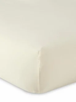 Spannleintuch HANNAH Pur, natur, 90/100 x 190/200 x 15/21 cm, 100 % Baumwolle, Jersey, GOTS