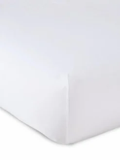 Spannleintuch HANNAH Pur, weiß, 90/100 x 190/200 x 15/21 cm, 100 % Baumwolle, Jersey, GOTS