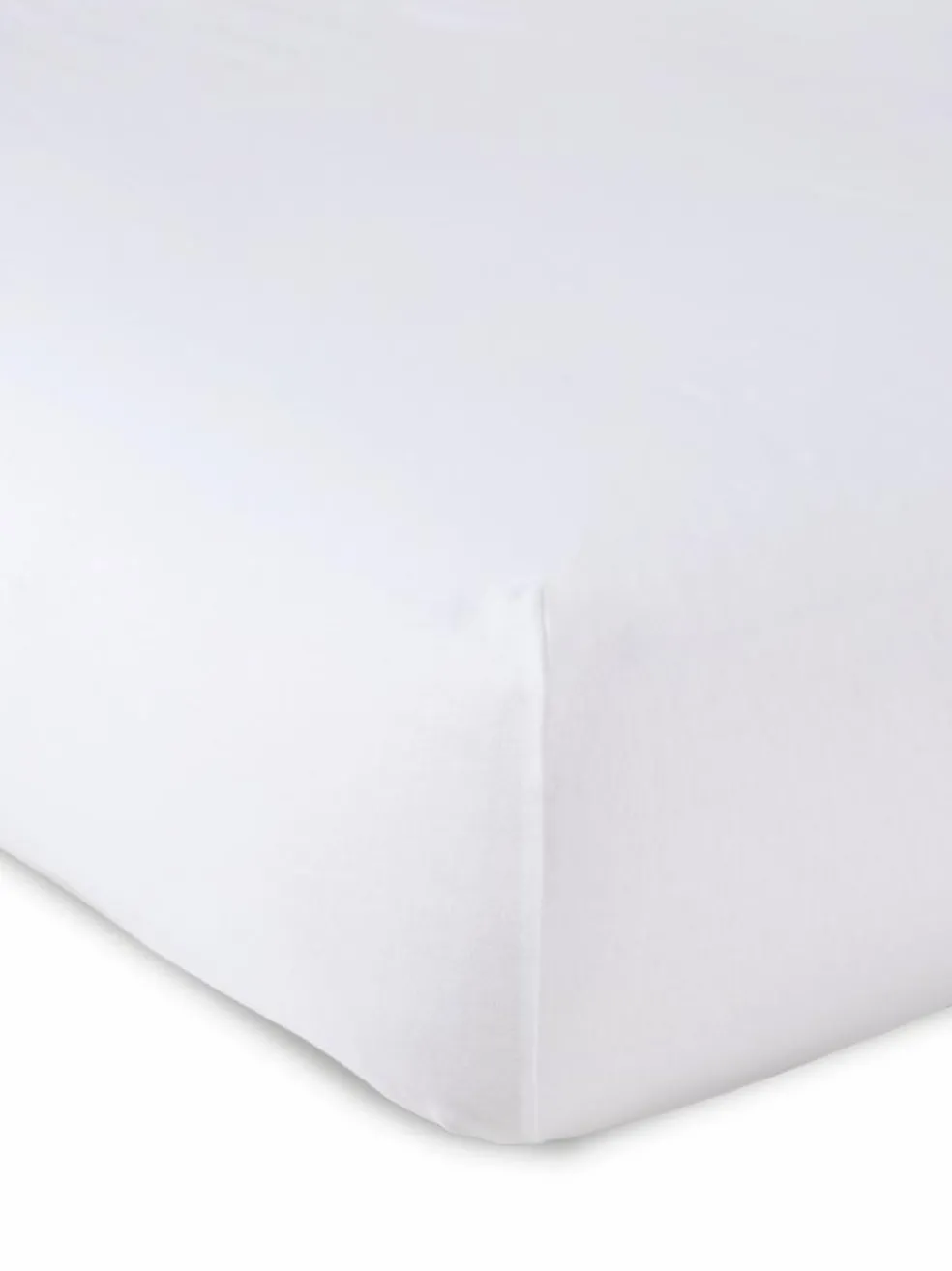 Spannleintuch HANNAH Pur, weiß, 90/100 x 190/200 x 15/21 cm, 100 % Baumwolle, Jersey, GOTS