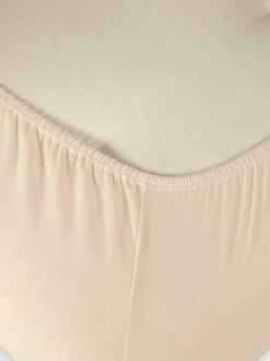 Spannleintuch HANNAH Pur, sesam, 90/100 x 190/200 x 15/21 cm, 100 % Baumwolle, Jersey, GOTS