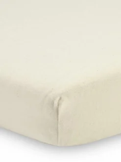 Spannleintuch ILVA, natur hell, 40 x 90 x 5,5 cm, 100 % Baumwolle, Flanell, GOTS