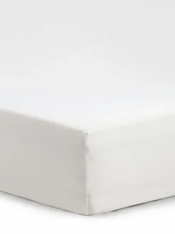 Spannleintuch KRISTIAN, natur hell, 90 x 200 x 19/35 cm, 50 % Leinen/50 % Baumwolle, GOTS