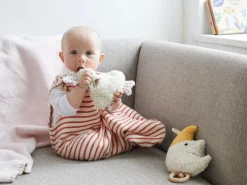 Spieluhr Mond Luan mit Lied "Sandmann, lieber Sandmann", ca. 16 cm, Bezug: 100 % Baumwolle, Baumwolle kbA, Füllung: 100 % Schurwolle (Schaf), Schurwolle kbT