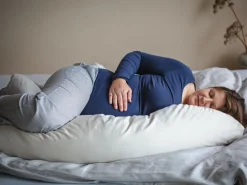 Still- und Seitenschläferkissen, natur, 35 x 180 cm, Bezug: 100 % Baumwolle, Füllung: 100 % Schurwolle (Schaf), GOTS