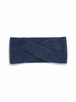 Stirnband aus Alpakawolle, 05 blau melange, one size