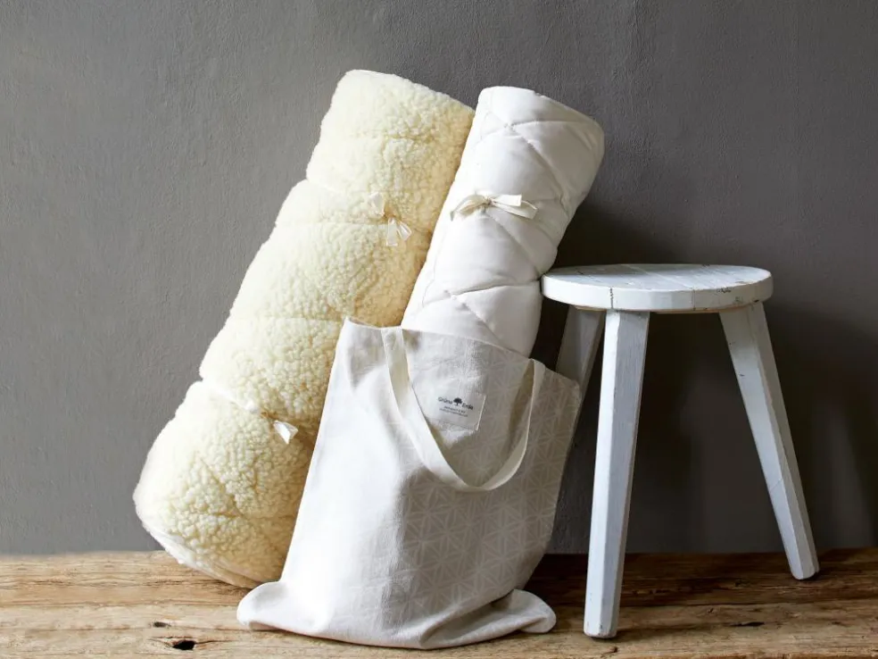 Stofftragetasche Blume des Lebens, 45 x 43 cm, natur, 100 % Baumwolle, GOTS