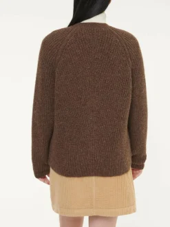 Strickjacke aus Alpakawolle, 78 mokka, S