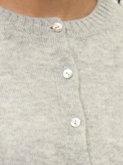 Strickjacke aus Alpakawolle, 04 grau melange, XL