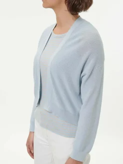 Strickjacke aus Bio-Baumwolle, 93 himmelblau, S, GOTS