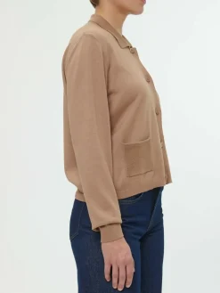 Strickjacke aus Bio-Baumwolle, 21 nougat, S, GOTS