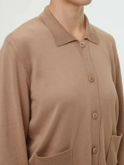 Strickjacke aus Bio-Baumwolle, 21 nougat, S, GOTS