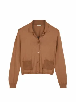 Strickjacke aus Bio-Baumwolle, 21 nougat, S, GOTS