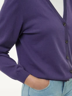 Strickjacke aus Bio-Baumwolle, 39 royalblau, S, GOTS