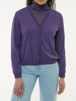 Strickjacke aus Bio-Baumwolle, 39 royalblau, S, GOTS