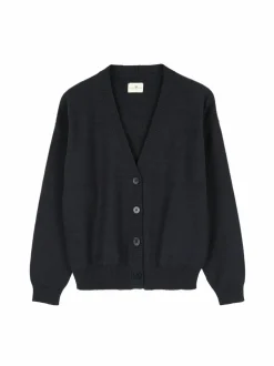 Strickjacke aus Bio-Baumwolle und Wolle, 38 navy, L, GOTS