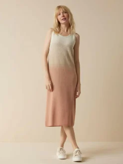 Strickkleid aus Bio-Baumwolle und Leinen, 77 strick degradé, S, GOTS