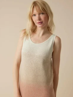 Strickkleid aus Bio-Baumwolle und Leinen, 77 strick degradé, S, GOTS