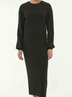 Strickkleid aus Bio-Baumwolle und Wolle, 01 schwarz, S, GOTS