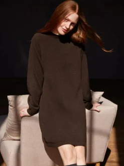 Strickkleid aus Yakwolle, 67 espresso, S