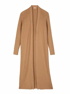 Strickmantel aus Bio-Baumwolle, 58 caramel melange, XS, GOTS