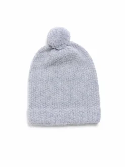 Strickmütze aus Alpakawolle, 32 lichtblau melange, one size