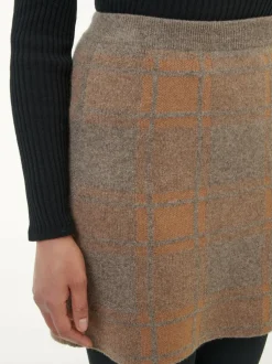 Strickrock aus Yakwolle und Kamelhaar, 70 yak jacquard/karo, S