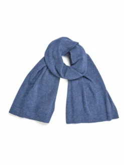 Strickschal aus Alpakawolle, 05 blau melange, one size