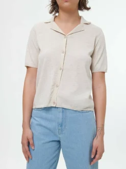 Strickshirt aus Bio-Baumwolle, 14 natur melange, S, GOTS