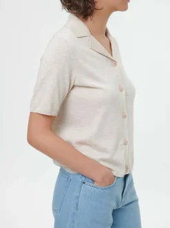 Strickshirt aus Bio-Baumwolle, 14 natur melange, S, GOTS