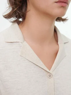 Strickshirt aus Bio-Baumwolle, 14 natur melange, S, GOTS