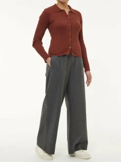 Strickshirt aus Bio-Baumwolle und Alpaka, 76 mahagoni, XL, GOTS