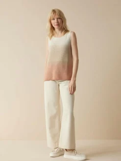 Stricktop aus Bio-Baumwolle und Leinen, 77 strick degradé, S, GOTS