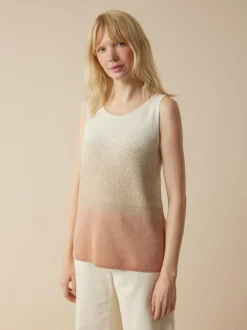 Stricktop aus Bio-Baumwolle und Leinen, 77 strick degradé, S, GOTS