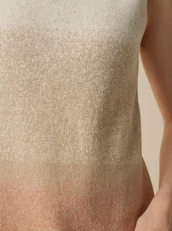 Stricktop aus Bio-Baumwolle und Leinen, 77 strick degradé, S, GOTS