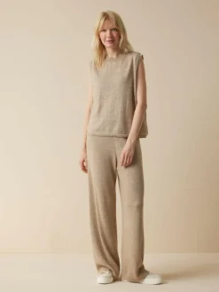 Stricktop aus Bio-Leinen und Wolle, 52 leinen melange, L, GOTS