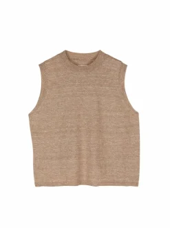 Stricktop aus Bio-Leinen und Wolle, 52 leinen melange, L, GOTS