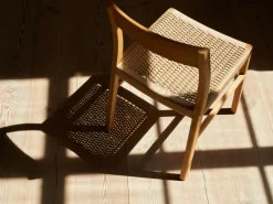 Stuhl Karim, mit handgeflochtener Sitzfläche, Buche