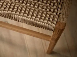 Stuhl Karim, mit handgeflochtener Sitzfläche, Buche