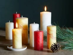 Stumpenkerze aus Bienenwachs, natur, Höhe 12 cm, ø 5 cm, 1 Stk.