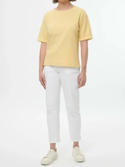 Sweat T-Shirt aus Bio Baumwolle/Hanf, 53 zitronensorbet, 38