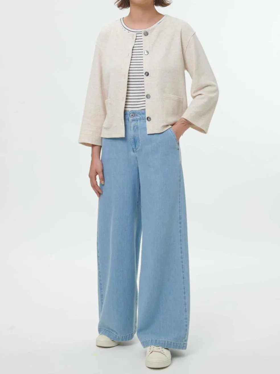 Sweatjacke aus Bio Baumwolle/Hanf, 13 natur, 46, GOTS